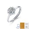 Anillo de estrella de nieve de moissanita fresca y dulce, anillo de moda de plata 925, joyería, fuente al por mayor