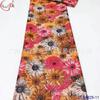 Estilo Popular Europeu e Americano Estampa Digital Bordado Girassol Colorido Renda Bordada Vestido Tecido com Lantejoulas Bordado