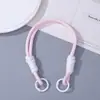 Cordão de Celular Colorido com Fivela Dupla Artesanal Portátil Corda de Pulso Anti-perda Chaveiro Versátil Simples Pingente de Bolsa