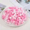 0,8cm-3cm de altura bola de pelo pequena colorida mista elástica materiais diy feitos à mão em estoque suficiente