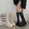 Botas largas de tubo grande y pequeño para mujer, botas ajustadas, botas altas y gruesas, botas altas y finas para mujer