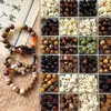 Cuentas de Madera Estilo Antiguo, Semillas de Bodhi, Cuentas Redondas de Sándalo, Madera de Ala de Pollo de Sándalo Cuentas Sueltas para Bricolaje, Materiales para Joyería de Pulsera, Cuentas de Madera Natural