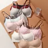 Sujetador estilo chaleco de escote bajo en diez colores, sujetador ajustable de copa fina para mujeres con busto pequeño, sujetador inalámbrico y cómodo para realzar el busto pequeño
