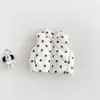 Conjunto de Tres Piezas Dianxi para Bebé Niño Invierno Dibujos Animados Ropa Interior Acolchada Chaleco de Lunares con Forro Polar y Pantalones con Puño Engrosado