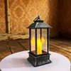 Decorações de Lanternas de Vento de Natal Transfronteiriças, Pequenas Lâmpadas a Óleo Luminosas, Decorações de Mesa de Bar, Luzes Noturnas Retrô, Presentes de Natal