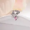 Nuevos y Lindos Pendientes de Hueso de Oreja de Gato Kt Ángel Hensen Dulces Kawaii Pendientes de Hueso de Oreja Rosados Perforación de Nicho Pendientes