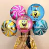 Globo de película de aluminio de dibujos animados sosteniendo 18 pulgadas apertura escolar de jardín de infantes centro comercial 61 juguetes para niños para empujar pequeños regalos