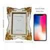Porta-Retrato de Resina Criativo com Relevo Estilo Francês Suporte de Exibição de Resina Multicolorido Estilo Europeu Itens de Decoração para Casa Porta-Retrato para Sala de Modelos 6 polegadas