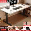 Mesa de computador com altura ajustável, mesa de escritório em casa, mesa de estudo e escrita para quarto de criança, bancada de madeira maciça e placa ecológica