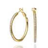 Brincos Criativos com Cravação de Diamantes para Mulheres, Moda Japonesa e Coreana Tendência Estilo Argola de Zircônia Cross-Border Lkn18Krgpe463