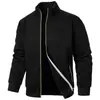 Novo Suéter Jaqueta Masculino Colorido com Zíper e Gola Vertical Cardigan Jacquard Casual Masculino