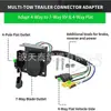 Adaptador de Cabo Conversor 4 para 4+7 para Reboque de Carro Americano Plug de Saída Dupla para Luzes do Carro Tiantai
