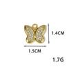 Preservação de cor areia antiga ouro cupido coração borboleta faça você mesmo acessórios de joias de liga pulseira colar strass artesanato