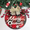 Decoração de Natal de madeira pendurada laço placa de porta decoração pendurada layout de cena guirlanda de árvore de Natal enfeites pendurados