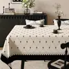 Mantel Vintage Estilo Francés, Impermeable, Resistente al Aceite, Lavable, Funda Rectangular para Mesa de Comedor, Lujo Ligero, Aspecto de Alta Gama, Tela de Cubierta para Mesa de Café