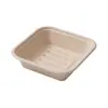Caja Desechable para Hamburguesa de Pulpa Dividida 4 pulgadas / 6 pulgadas Caja Biodegradable para Pastel Almuerzo Caja de Empaque para Llevar con Tapa