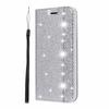 Adecuado para Iphone11Promax Empalmado Brillo Diamante Teléfono Móvil Cuero Estuche Tipo Billetera con Tapa Protectora para Tarjetas