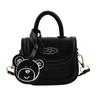 Nueva Bolsa de Hombro Trendy para Niños, Bolsa Cruzada de PU para Bebé Niña, Lindo Bolso de Mano con Oso de Dibujos Animados, Bolsa de Accesorios