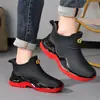 Botas de chuva impermeáveis e antiderrapantes para caminhada ao ar livre, sapatos casuais de borracha da moda para corrida