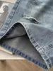 Shorts de mezclilla rasgados con forma de pera para mujer, nuevo estilo de verano, talla grande, shorts de cintura alta línea A de pierna ancha para chicas de talla grande