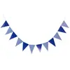 Bandeirolas Triangulares para Festa de Aniversário com Padrão Ondulado e Estampagem Dourada, Venda Quente Atravessando Fronteiras, Atacado, em Dourado, Prata, Rosa e Azul