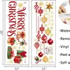 Novo Adesivo de Parede de Natal Transfronteiriço Bolas Coloridas de Natal Biscoitos de Gengibre Flocos de Neve Autoadesivo Sala de Estar Vidro Decoração de Festival Adesivo de Parede