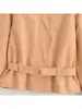 Marca Z transfronteriza nuevo remache al por mayor estilo europeo y americano chaqueta de moda elegante para mujer con cinturón modelo 2026 ZA