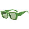 2022 nuevos lentes de sol cuadrados de montura grande de pierna gruesa europeos y americanos Amazon lentes lisos moda lentes de sol de contraste
