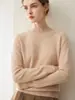 26 Novo Suéter de Caxemira Feminino Outono/Inverno, Camisa Básica Tricotada, Gola Alta Meia-Calça, Caimento Solto, Emagrecedor, Top Versátil
