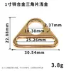 En Stock Hebilla Triangular Plana de Aleación de Zinc de 20-50 mm para Accesorios de Ferretería para Bolsos y Ropa, Pieza Triangular con Agujero Redondo para Correa