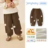 [Infrarrojo Lejano] Pantalones de Otoño e Invierno para Niñas, Pantalones Casuales de Pana para Niños Pequeños, Ropa de Abrigo para Bebés con Forro de Felpa Estilo Invierno para Niños, Pantalones Largos