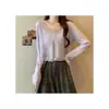 Tops Curtos Tendência para Mulheres Primavera/Verão 2026 Estilo Nicho Camisa de Tricô com Manga Longa Proteção Solar Nova Peça de Roupa Externa Cobertura para Ar Condicionado