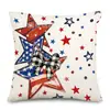 Nova Capa de Almofada Dia da Independência Flor Estrela Decoração de Sala de Estar Sofá Capa de Almofada de Linho Lado Único