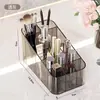 Caixa de Armazenamento de Cosméticos Transfronteiriça Transparente para Desktop com 12 Compartimentos Caixa de Acrílico Porta-Caneta para Batom Pincel de Maquiagem Suporte de Armazenamento
