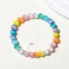 2026 Novo Pulseira de Pedra Olho de Gato Colorida Dopamina para Mulheres, Pulseira de Cristal Branco Estilo Férias de Verão, Joia de Mão de Nicho