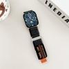 Pulseira de Nylon com Argola e Velcro Modificada para Apple Watch Séries 9 e 10, Compatível com iWatch S11