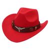 Sombrero Guoluo Xizang estilo Xizang sombrero de vaquero occidental accesorios cabeza de vaca sombrero de fieltro estilo étnico sombreros para hombres y mujeres