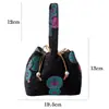 Bolsa para Set de Té de Tela, Bolsa de Almacenamiento Hecha a Mano, Bolsa Portátil para Almacenamiento de Set de Té para Exteriores, Bolso de Mano con Set de Té para Viaje Estilo Chino
