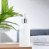 Botella de Vidrio Esmerilado Opaca para Aceite Esencial, Múltiples Tamaños, Portátil para Viaje, Tapa Plana, Tapa de Cesta, Botella para Loción y Sérum