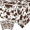 Mantel Zb353 Tema Vaca 130*220cm Fiesta de Cumpleaños Granja Vaca Mantel Desechable Mantel Pe