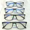 Lote misto armação de óculos ultraleve de titânio tungstênio aço plástico para homens e mulheres proteção ocular óculos de lentes planas rosto grande com miopia óculos de aro completo preto