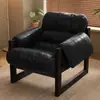Cómodo sillón reclinable de ocio con reposabrazos estilo americano, pintura al óleo de la Isla de Jersey, diseño clásico vintage, estética retro, la primera opción para la sala de estar