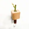 Ímã de Geladeira de Madeira Maciça Mais Vendido no Exterior Tubo de Ensaio Magnético Vaso Arranjo de Flores Madeira de Faia Adesivo Magnético de Parede Vaso de Noz-Preta