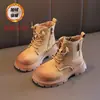 Botas Martin para niños, colección primavera/otoño 2026 para niñas, botas individuales, charol, suela suave, estilo británico, botines para niños, botines de algodón para bebé