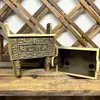 Ornamentos Ding de Latão Ding da Fortuna Mudança de Escritório para Praça Aberta Ding de Cobre de Quatro Pernas Grande Ding Fogão Doméstico Interno
