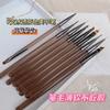 Set de Herramientas de Pluma para Arte de Uñas Pincel Difuminado Degradado Pintado Pluma de Tracción Cabeza Redonda Pluma de Fototerapia Francesa para Salones de Uñas
