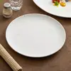 Factory de Liquidación Plato para Bistec con Puntos Dorados Lluvia de Meteoros Plato de Porcelana Blanca de Alta Gama Plato Redondo para Uso Doméstico Plato Plano Plato de Servir