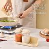 Estuche de Condimentos con Estante de Almacenamiento Colgable en Pared Encimera Cocina Integrado Multiceldas Frasco de Polvo para Barbacoa al Aire Libre