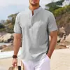 Nueva Camisa Polo Tejida de Textura Suelta Retro para Hombre Verano 2025 Camiseta Retro con Cuello de Solapa Mangas Cortas Transpirable