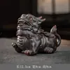 Sapo de Cerâmica Roxa Pixiu Pet de Chá Decoração de Mesa para Casa e Escritório Decoração de Mesa de Chá Sala de Chá Brinquedo de Chá Pode Ser Criado Acessórios para Conjunto de Chá